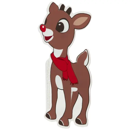 Northlight 8" Rudolph in Red Scarf Double Sided Gel Window Cling Decoration Brown {4}