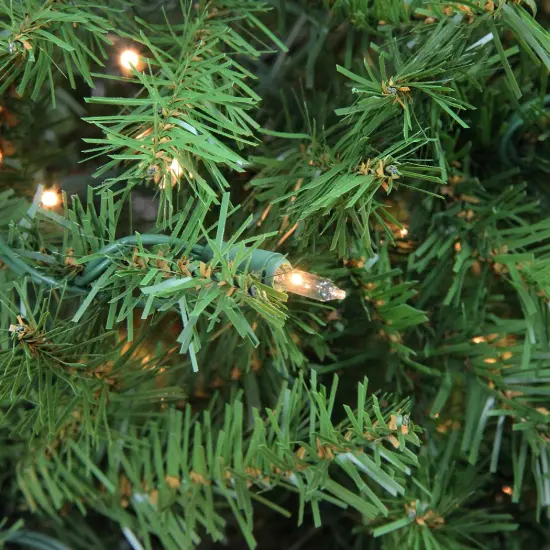 Northlight 6.5' Pre-Lit Full Artificial Northern Pine Christmas Tree - Clear Lights Green {4}