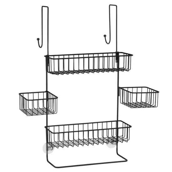 mDesign Steel Bathroom Shower Caddy Hanging Rack Storage Organizer {5}