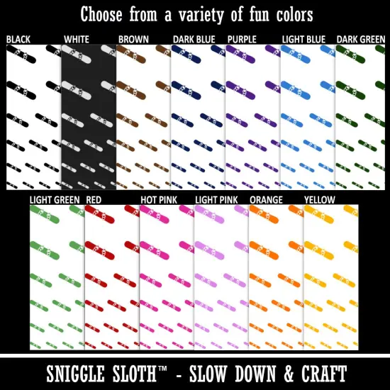 Snowboard with Boot Bindings Temporary Tattoo Water Resistant Fake Body Art Set Collection Light Blue {2}