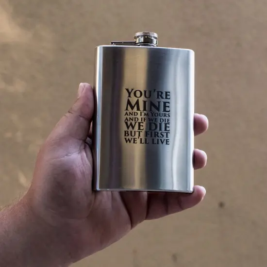 8oz You're Mine Stainless Steel Flask {3}