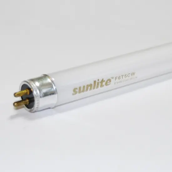 SUNLITE 6w T5 F6T5/CW Cool White 9 inch 4100k Fluorescent Tube Light {3}