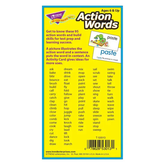 Action Words Skill Drill Flash Cards, 3 Packs {3}