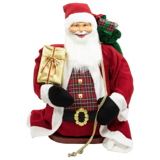 Northlight 72" Country Santa Claus Standing Christmas Figure Red {6}
