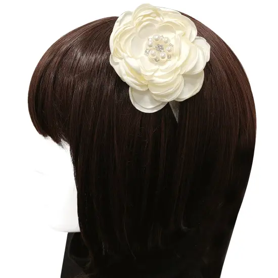 Wrapables Floral Headband Bridal Wreath Crown, Cream {5}