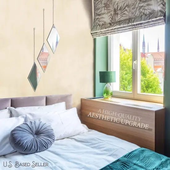 Creekview Home Emporium Accent Mirrors Small Diamond Decorative Wall Mirror 3pc {4}