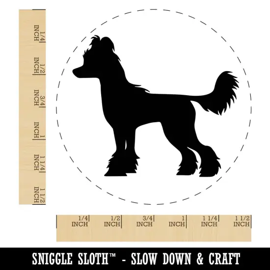 Chinese Crested Dog Solid Self-Inking Rubber Stamp for Stamping Crafting Planners Blue {1}