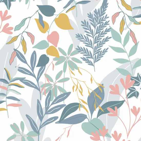 Transform Inky Leaf Indigo Peel and Stick Wallpaper {2}