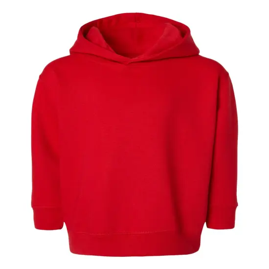 Toddler Pullover FleeceTurtle Neck Long Sleeve Hoodie Red {1}
