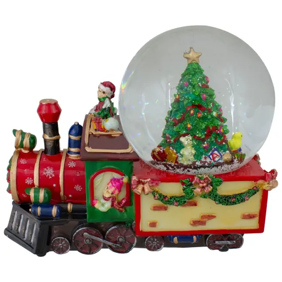 Northlight Christmas Train with Tree Musical Snow Globe Decoration - 8" Multi {4}