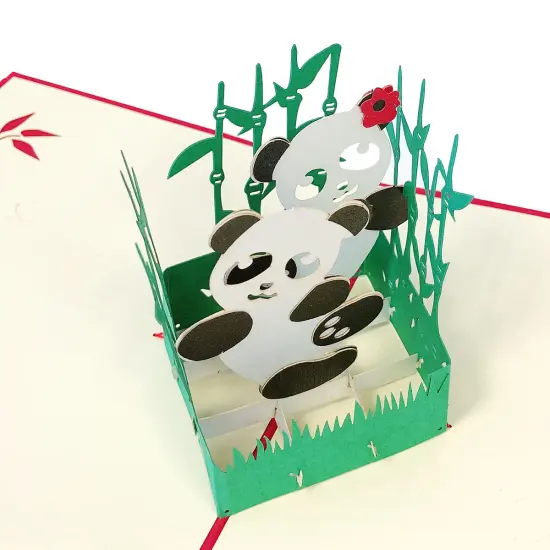 Wrapables (Set of 4) 3D Pop-Up Greeting Cards for Birthday, Thank you, Anniversary, Wedding, Holidays Heart Rose Bloom {5}