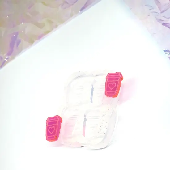 Coffee Cup Stud Earring Mold (A4) {2}