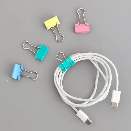 Wrapables Multicolor Binder Clips for Office, Paper Clamps, Paper Clips Small {5}