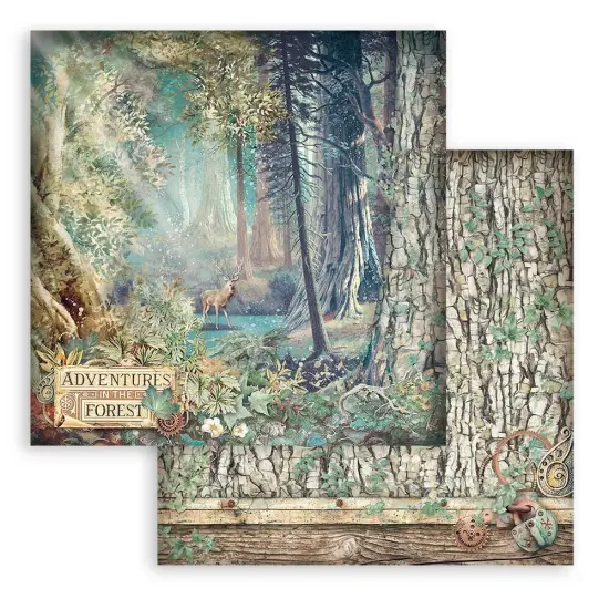 Stamperia Double-Sided Paper Pad 8"X8" 10/Pkg-Magic Forest, 10 Designs/1 Each {4}