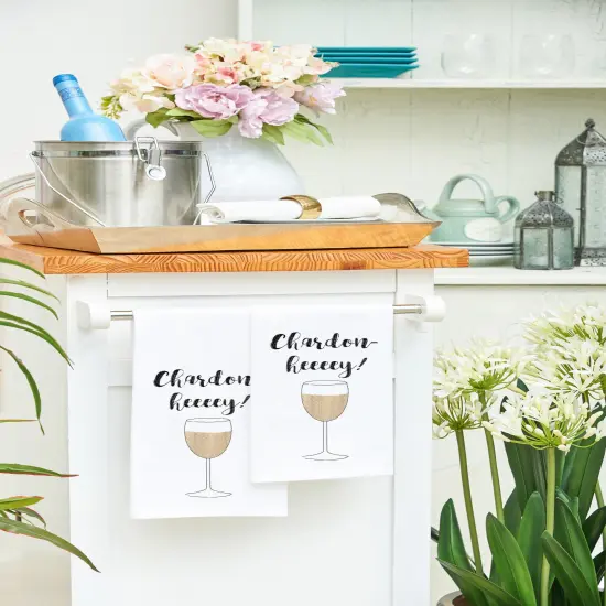 Chardon Heeey Flour Sack Cotton Kitchen Towel {3}