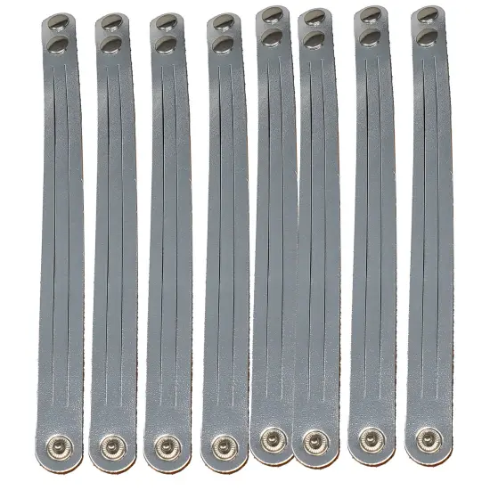 8 Pack Mystery Braid Leather Bracelet, Metallic Leather DIY Tricky Braid Bracelets Silver {1}