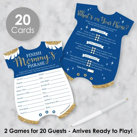 Big Dot of Happiness Royal Prince Charming - 2-in-1 Baby Shower Cards - Activity Duo Games - Set of 20 {3}