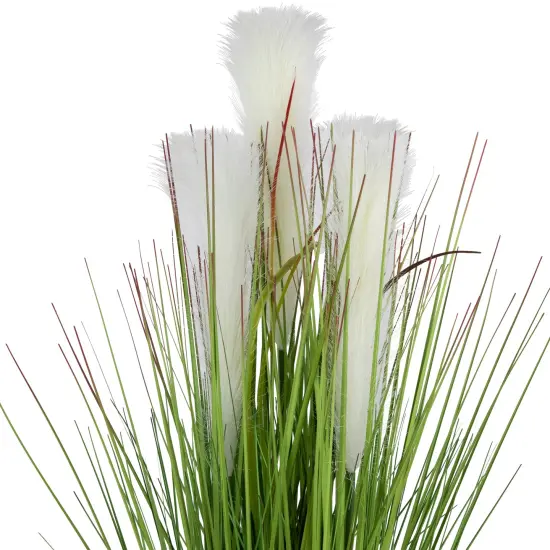 Northlight 27" Artificial Onion and Pampas Grass in Black Pot Green {4}