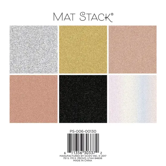 DCWV Single-Sided Cardstock Stack 6"X6" 24/Pkg-Glitzy Metallics W/Glitter, 6 Designs {3}