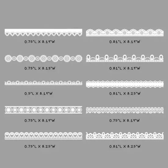 Wrapables Hollow Lace Paper for Arts & Crafts, Scrapbooking, Stationery, Photo Albums (Set of 2) Gates & Lace {3}