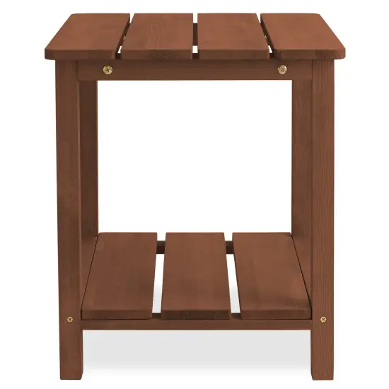 Casafield Adirondack Side Table, Cedar Wood Outdoor End Table with Shelf for Patio, Deck, Lawn and Garden {3}