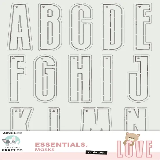 Studio Light Essentials 11.7"X8.25" Stencils-Nr. 524, Alphabet {1}