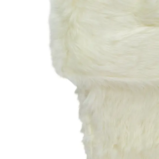 Northlight 20" Ivory White Soft Faux Fur Decorative Christmas Stocking {5}