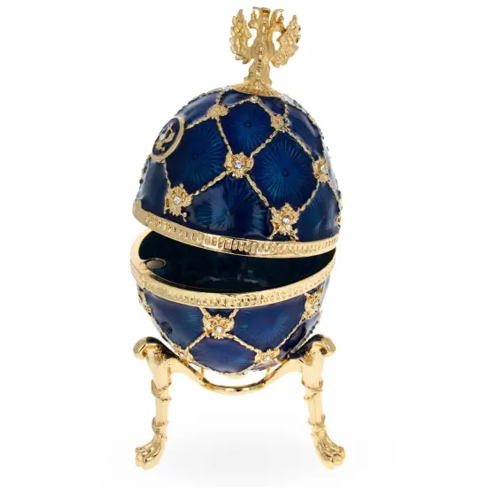 Coat of Arms Blue Royal Inspired Easter Egg {3}