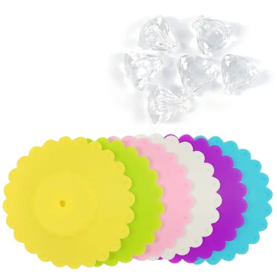 Wrapables&reg; Silicone Cup Lids, Anti-Dust Airtight Mug Covers for Hot and Cold Beverages (Set of 6) Cat Ears {9}