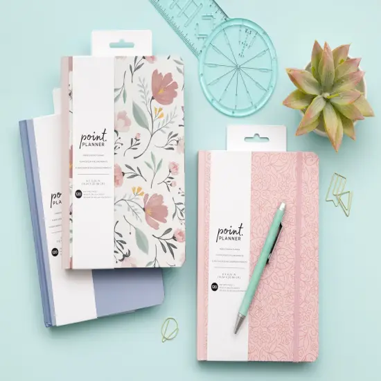 AC Point Planner Perfect Bound Planner 6"X8"-Pink Floral - Dot Grid - 120 Sheets {6}