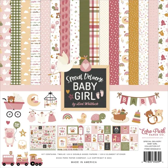 Echo Park Collection Kit 12"X12"-Special Delivery Baby Girl {1}