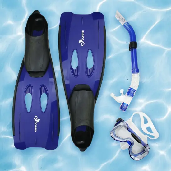 Pool Central 18" Blue and Black Reef Diver Adult Pro Scuba Snorkeling Swimming Pool Set - Extra Small {3}