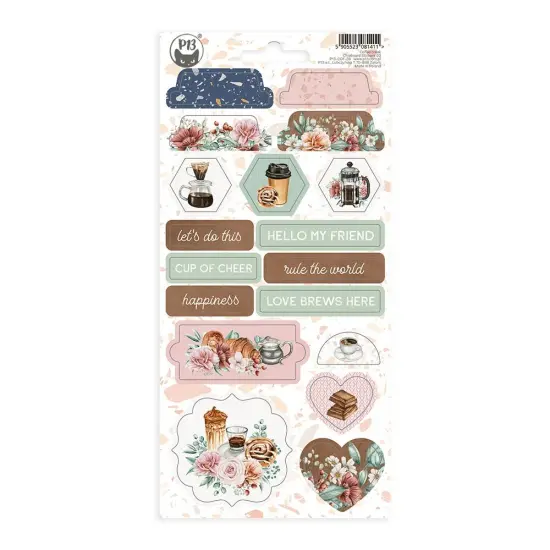 Coffee Break Chipboard Stickers 4.1"X8.7"-#03 {1}