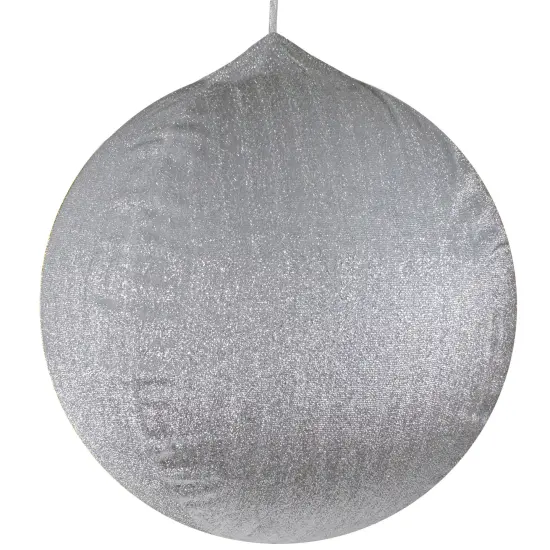 Northlight Inflatable Tinsel Commercial Christmas Ball Ornament Outdoor Decoration - 23.5" - Silver {1}