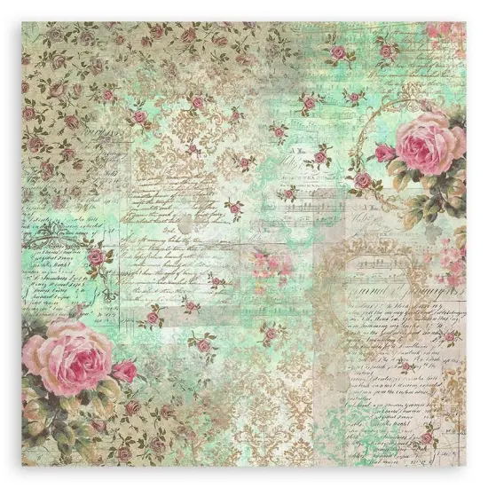 Stamperia Polyester Fabric 12"X12" 4/Pkg-Precious {2}