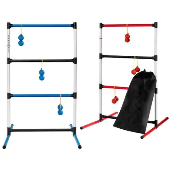 Classic Ladder Ball Game Set with Portable PVC Frame and Storage Bag for Indoor Outdoor Fun {2}