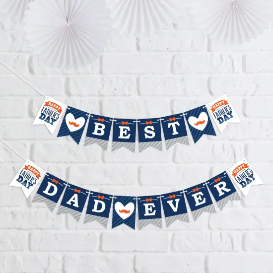 Big Dot of Happiness Happy Father's Day - We Love Dad Party Mini Pennant Banner - Best Dad Ever {1}