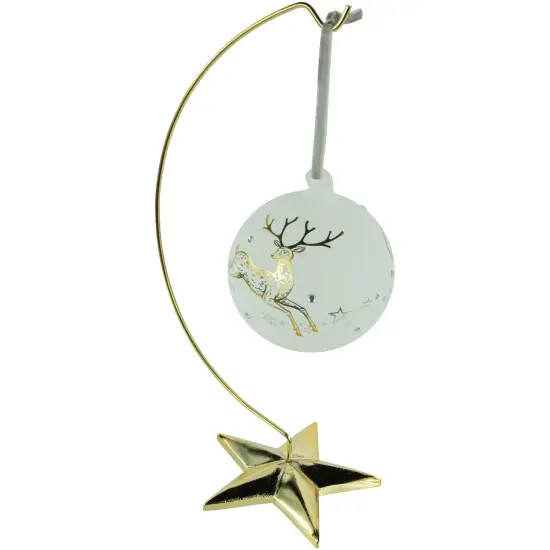 Northlight Star Ornament Holder Christmas Display Stand - 12.5" - Gold {4}