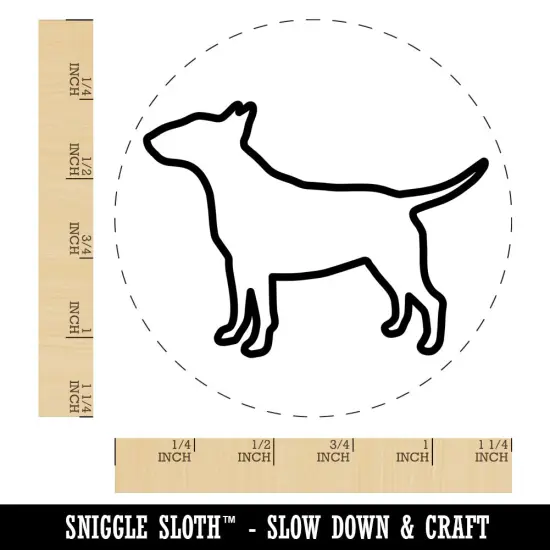 Bull Terrier Dog Outline Rubber Stamp for Stamping Crafting Planners {1}
