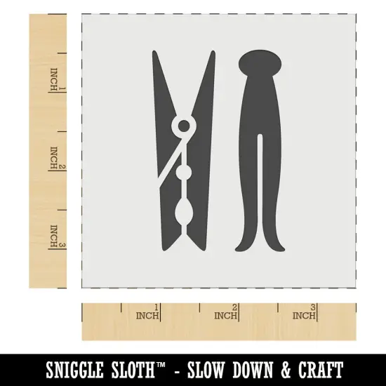 Laundry Clothespin Wall Cookie DIY Craft Reusable Stencil {6}