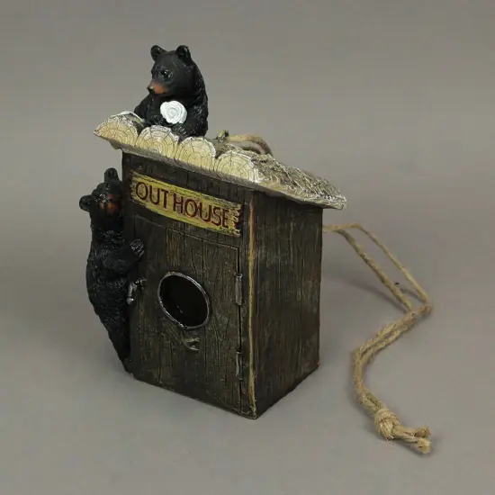 Resin Black Bears Decorative Birdhouse {2}