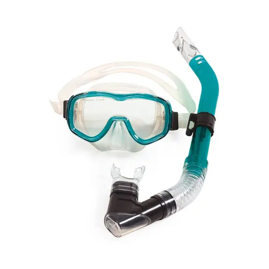 Pool Central Teal Green Reef Diver Scuba Mask and Dive Set {1}