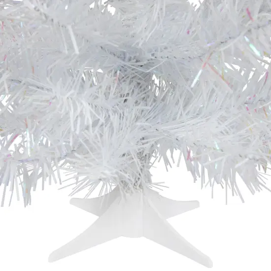 Northlight 18" White Iridescent Spruce Artificial Christmas Tree - Unlit {4}