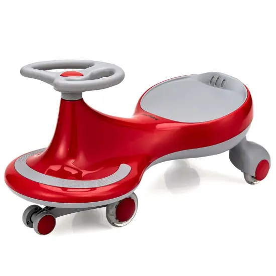 Wiggle Car Ride-on Toy with Flashing Wheels Red {1}