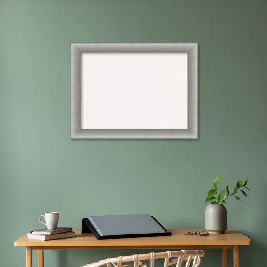Elegant Framed Corkboard, White Cork Pewter {6}