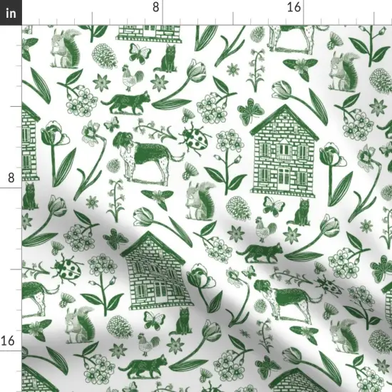 Various Fabrics by the Yard or Fat Quarter Garden Floral Dog Cat Country Rustic Nature Farm Animal Custom Printed Fabric by Spoonflower {2}