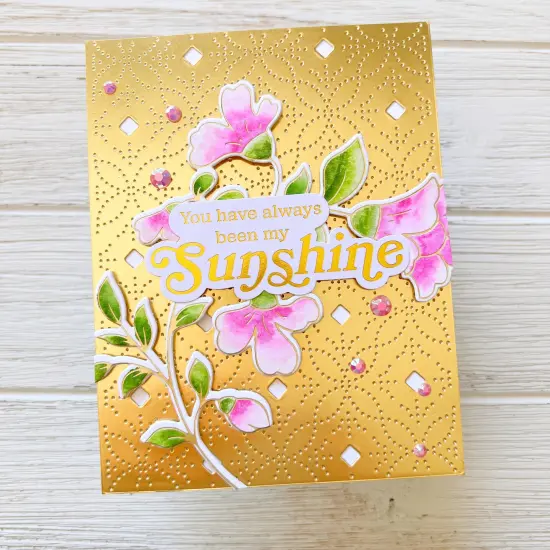 Pinkfresh Studio Hot Foil Plate-Folk Floral Stem {4}