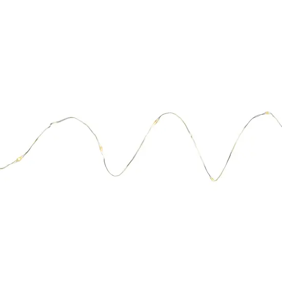 Northlight Micro Fairy Christmas Lights - Warm White LED - 6' Copper Wire - 20ct {7}