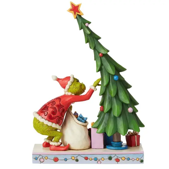 Department 56 Jim Shore Dr Seuss Grinch Un-decorating Tree Christmas Figure #6008886 Green {3}