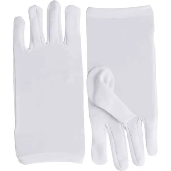 Adult White Maid Butler Magic Costume Formal Dress Gloves {1}